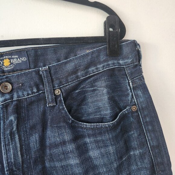 Lucky Brand Dean Dark Wash Straight Leg Denim Jeans Men's 36 x 32 - Picture 4 of 11